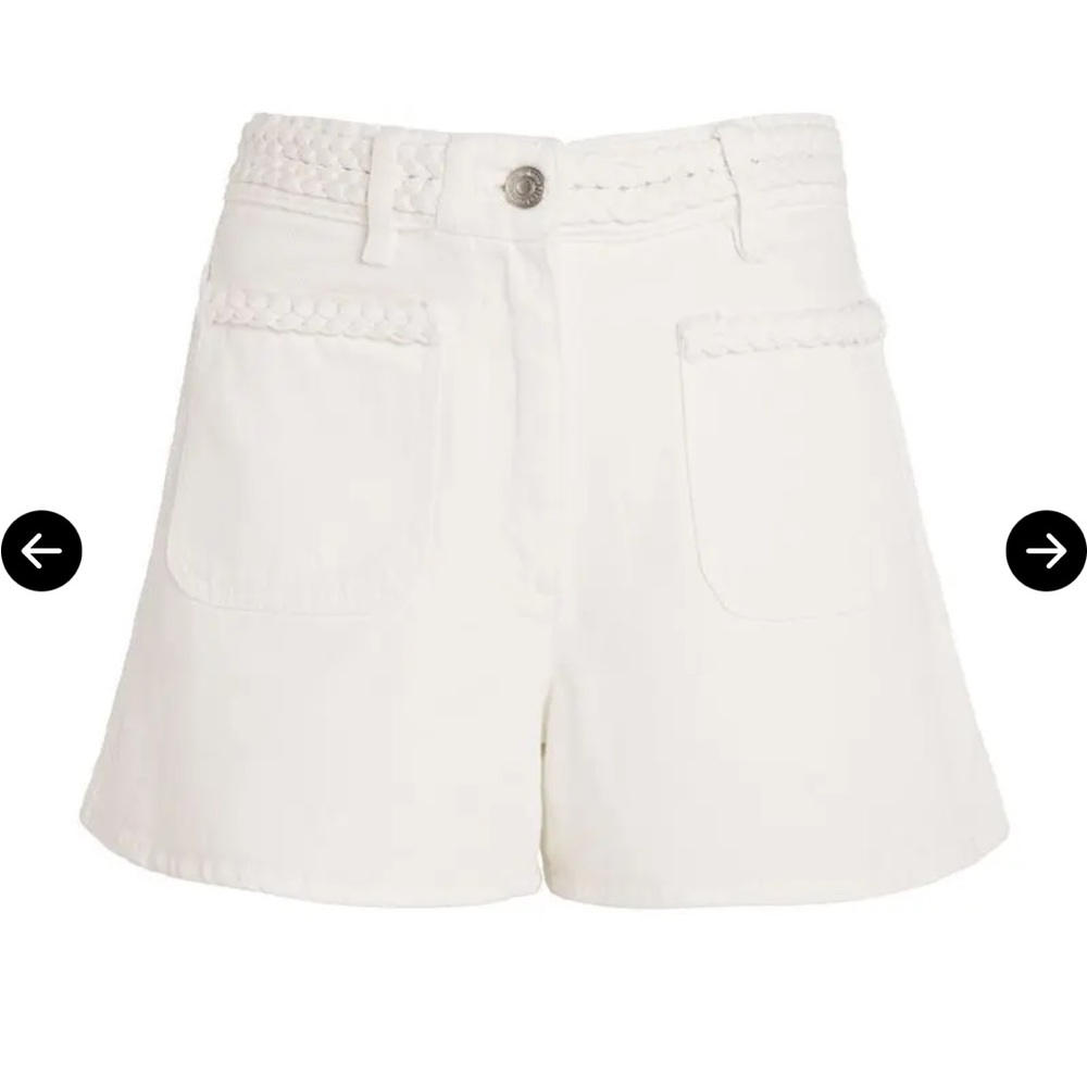 MAJE Women's White Braided Waist Shorts